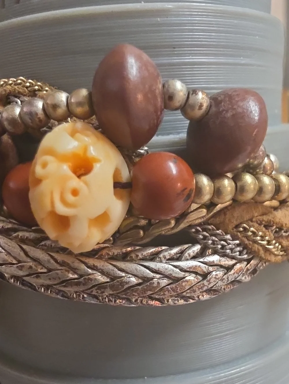 Kenneth Cole Reaction Boho Mixed Media Toggle Clasp Bracelet